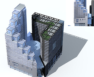 City office building avant-garde hotel  333