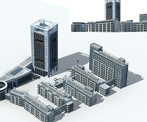 City office building avant-garde hotel  341