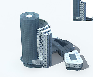City office building avant-garde hotel  343