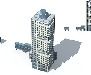 City office building avant-garde hotel  345