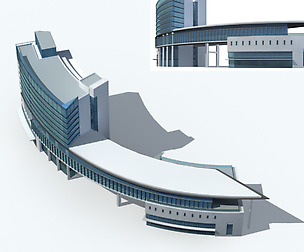 City office building avant-garde hotel  349