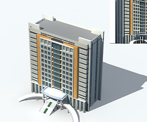 City office building avant-garde hotel  351