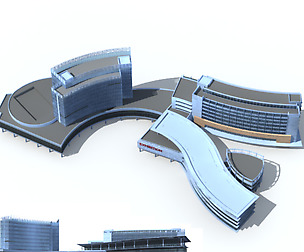 City office building avant-garde hotel  355