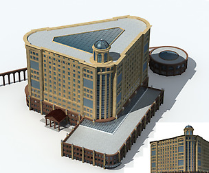 City office building avant-garde hotel  366