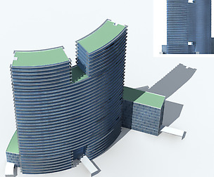 City office building avant-garde hotel  370