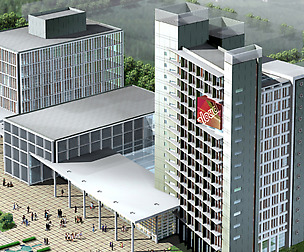 City office building avant-garde hotel  393