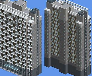 City office building avant-garde hotel  437