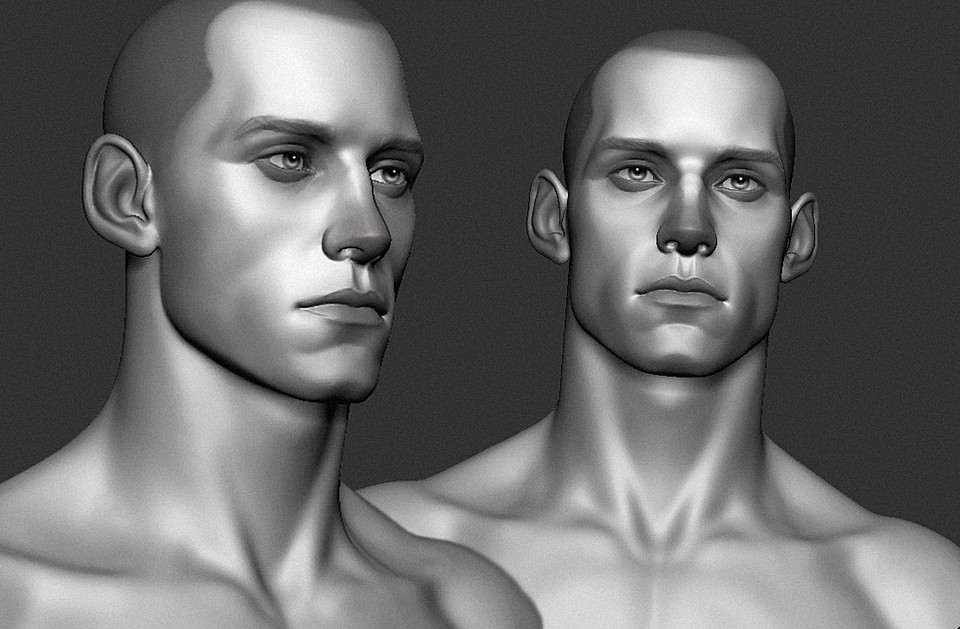 Male character bust