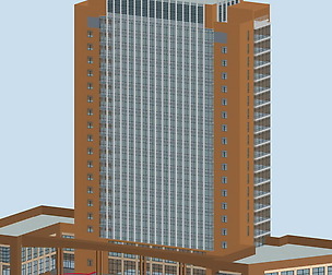 City office building avant-garde hotel  456