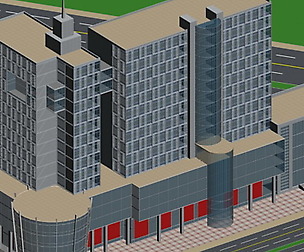 City office building avant-garde hotel  462