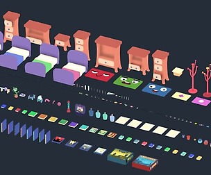 Cartoon room assets