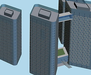 City office building avant-garde hotel  564