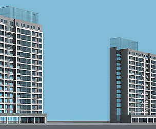 City office building avant-garde hotel  589