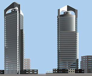 City office building avant-garde hotel  595