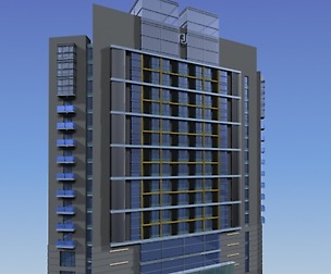 City office building avant-garde hotel  600