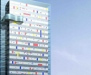 City office building avant-garde hotel  608
