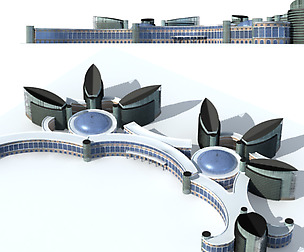City office building avant-garde hotel  674