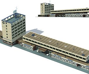 City office building avant-garde hotel  676