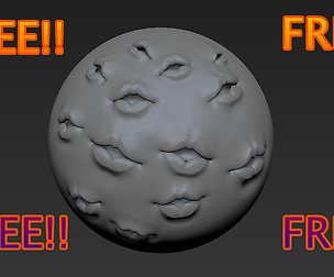 Stylized Lips VDM brush for Zbrush 4r8