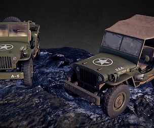 Lowpoly PBR Military Jeep