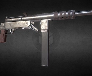 Lowpoly PBR Blyskawica SMG