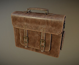 Lowpoly PBR Leather Bag