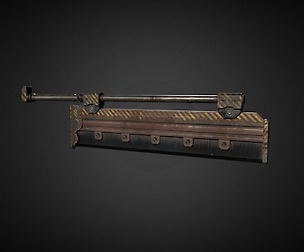 Lowpoly PBR Industrial Extending Fantasy Sword