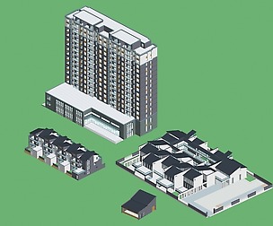 City planning office building fashion design - 290