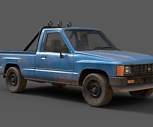 Toyota Hilux Pickup 1983 Lowpoly (5 Colors Pack)
