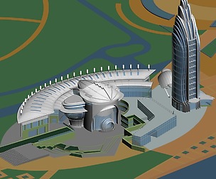 City planning office building fashion design - 541