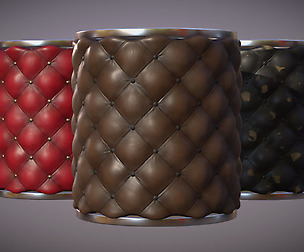 Procedural PBR Padded Leather