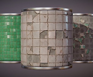 Procedural PBR Broken Tiles