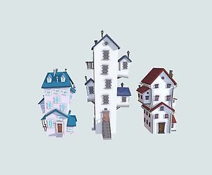 LowPoly Cartoon Houses Pack