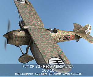 Fiat CR.32 - Italy Airforce - 160 Squadriglia