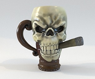 Mug - Skull 3D print model