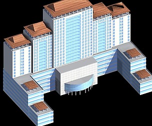 City hotel simple office building - 07