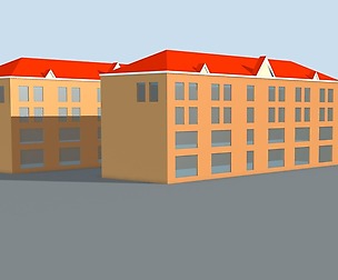 City hotel simple office building - 09