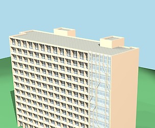 City hotel simple office building - 12