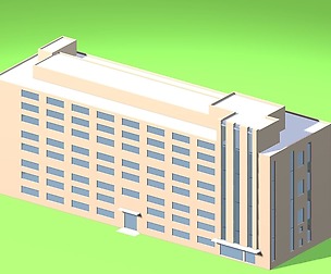 City hotel simple office building - 16