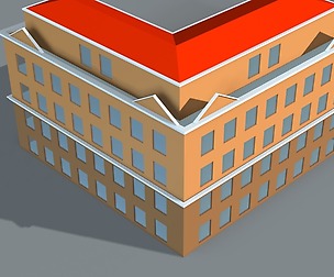 City hotel simple office building - 18