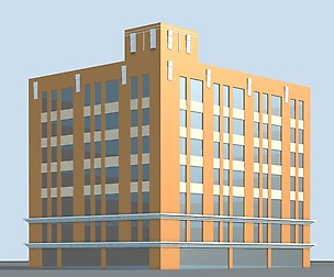 City hotel simple office building - 19