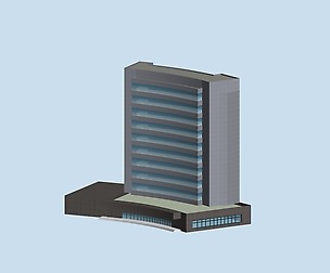 City hotel simple office building - 34