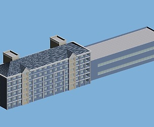 City hotel simple office building - 47