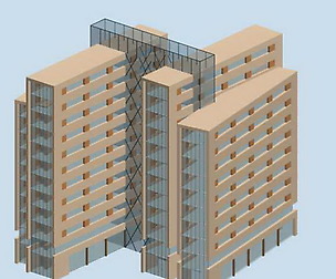 City hotel simple office building - 83