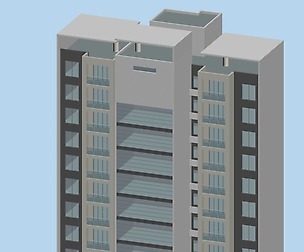 City hotel simple office building - 88