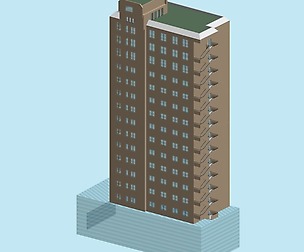 City hotel simple office building - 112