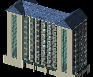 City hotel simple office building - 122