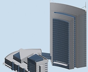 City hotel simple office building - 144