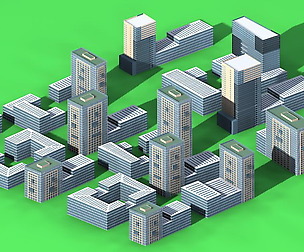 City hotel simple office building - 148