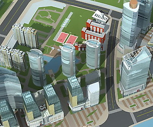 City hotel simple office building - 150